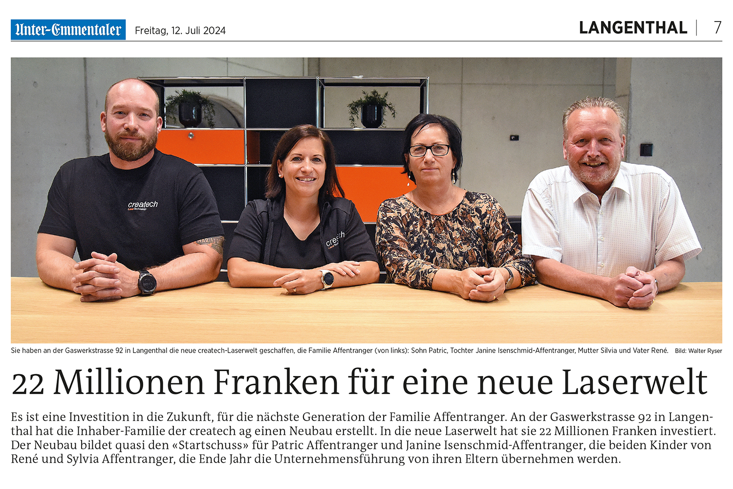 Medienbericht Unter-Emmentaler