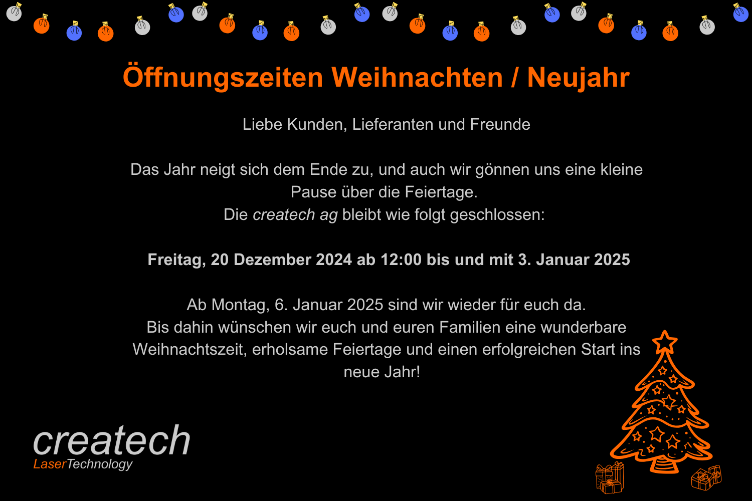 Frohe Weihnachten 2024